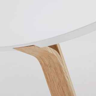 Bela kavna mizica Kave Home Solid, Ø 90 cm