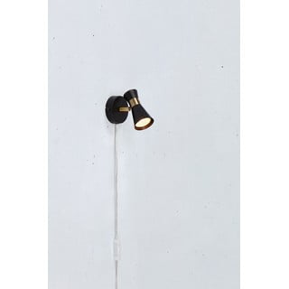 Črna stenska svetilka (dolžina 12 cm) Folie - Markslöjd