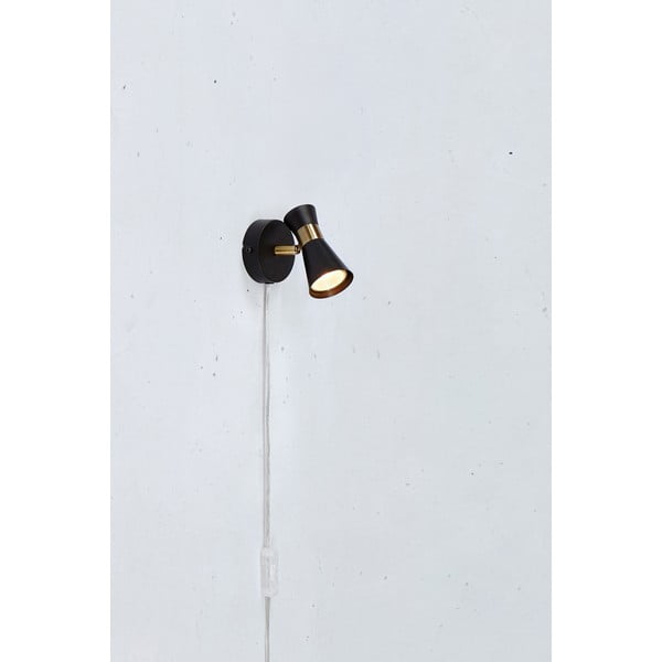 Črna stenska svetilka (dolžina 12 cm) Folie - Markslöjd-image-1