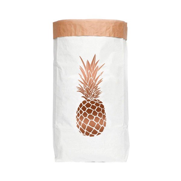 Vrečka za shranjevanje iz recikliranega papirja Really Nice Things Copper Pineapple
