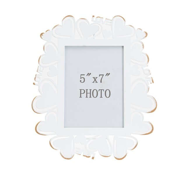Beli kovinski okvir za fotografije Mauro Ferretti, 25 x 27,7 cm