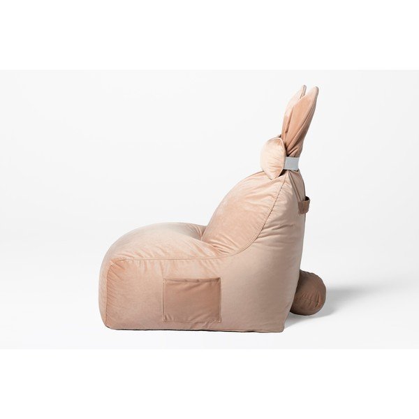 Svetlo rožnata otroška vreča za sedenje Funny Bunny – The Brooklyn Kids-image-3