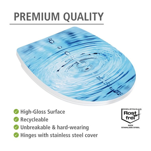 WC deska s počasnim zapiranjem 38 x 45 cm Droplets – Wenko-image-4