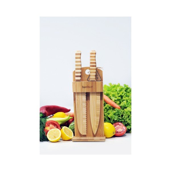 Stojalo iz bambusa z 2 nožema Bambum Chapati-image-1