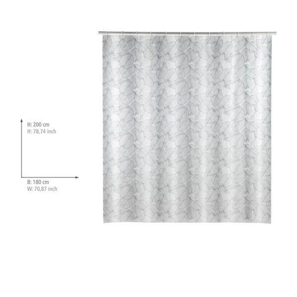 Svetlo siva zavesa za tuš Wenko Samoa-image-1