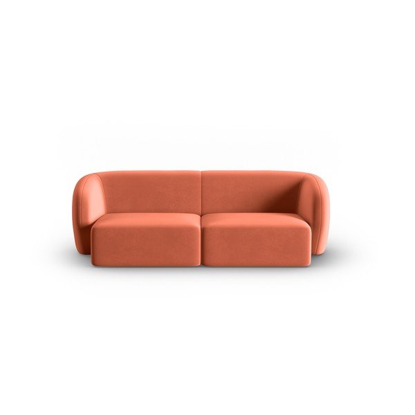 Rožnata žametna sedežna garnitura 188 cm Paolo – Milo Casa