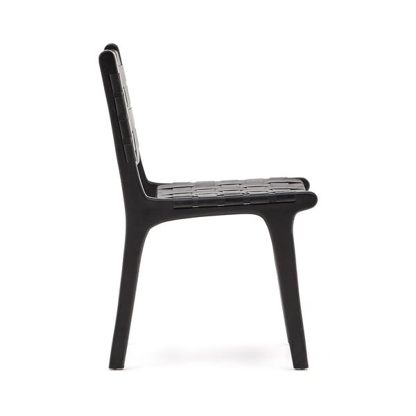 Črn jedilni stol iz masivnega mahagonija Calixta – Kave Home-image-4