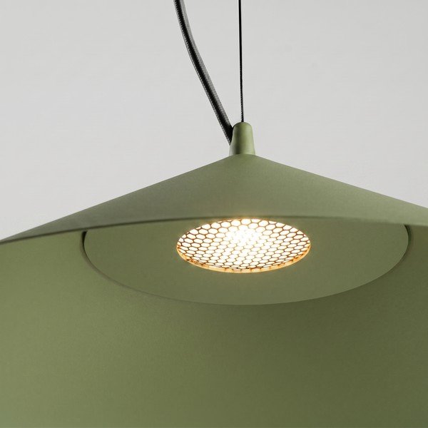 Kaki zelena kovinska LED viseča svetilka ø 50 cm FINT – Thoro-image-3