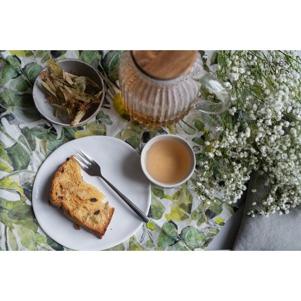 Zeleni tekstilni podstavki za kozarce v kompletu 4 ks Lotus – Linen Tales-image-2