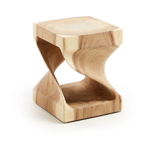 Stranska mizica iz masivnega munggur lesa 30x30 cm Hakon – Kave Home