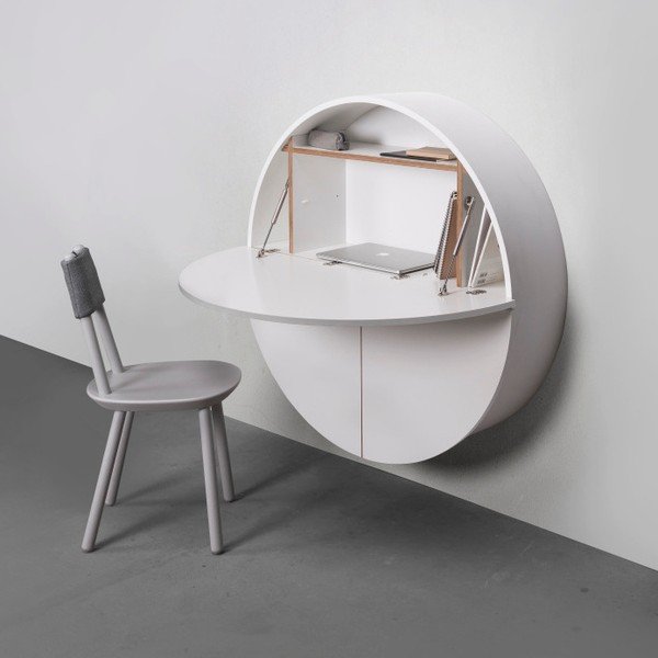 Bela večnamenska stenska miza EMKO Pill-image-2