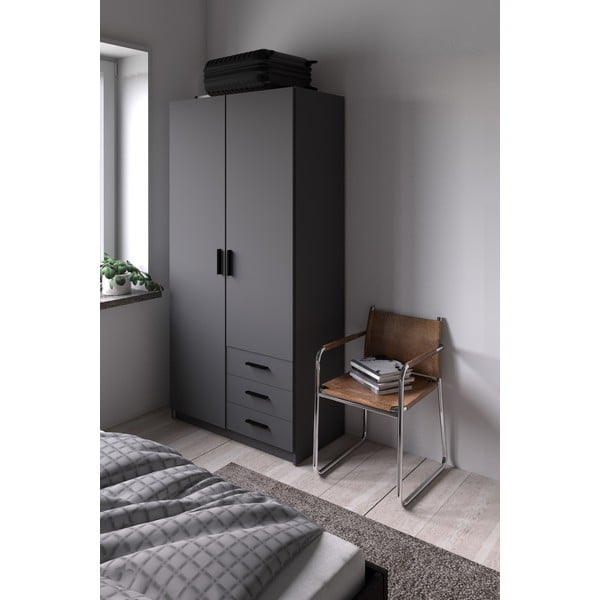 Temno siva garderobna omara 99x200 cm Sprint – Tvilum-image-1
