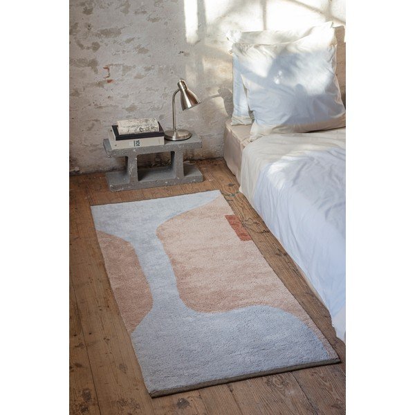 Svetlo modro-bež pralen bombažen tekač 70x150 cm Figura – Mette Ditmer Denmark-image-2