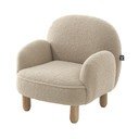 Bež otroški fotelj iz tkanine bouclé Rocky – Vipack