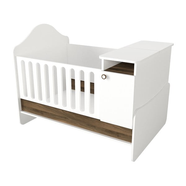 Bela otroška posteljica s prostorom za shranjevanje 80x100 cm Lora – Kalune Design