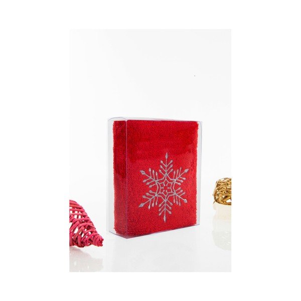 Brisača Christmas Snowflake Red, 30 x 50 cm-image-1