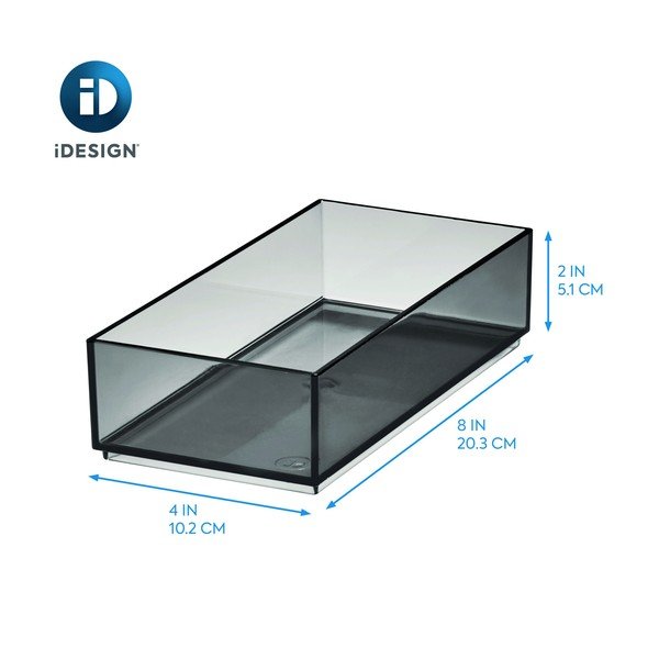 Mat črn kopalniški organizator za kozmetiko iz reciklirane plastike – iDesign-image-4