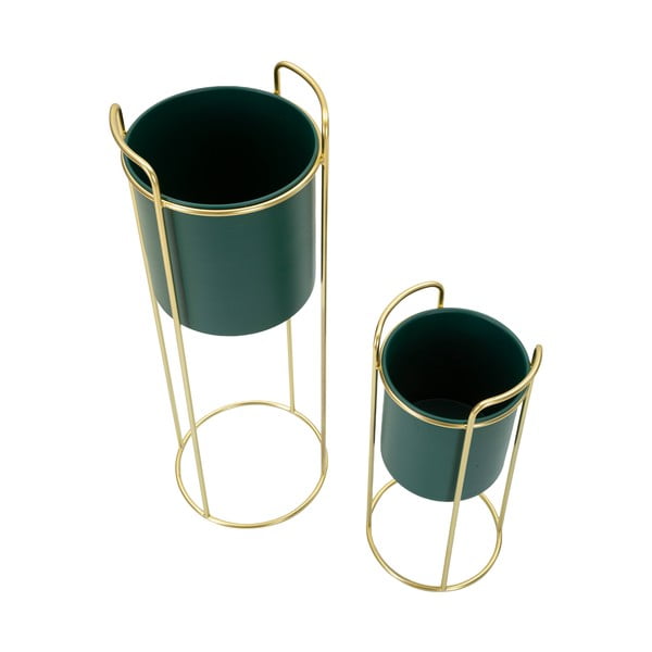 Kovinski okrasni cvetlični lonci v kompletu 2 ks ø 24 cm Grent Slim – Mauro Ferretti-image-2