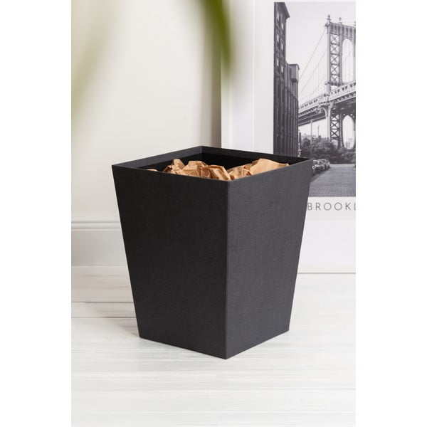 Črn koš za smeti Sofia Canvas Paper Laminate – Bigso-image-1