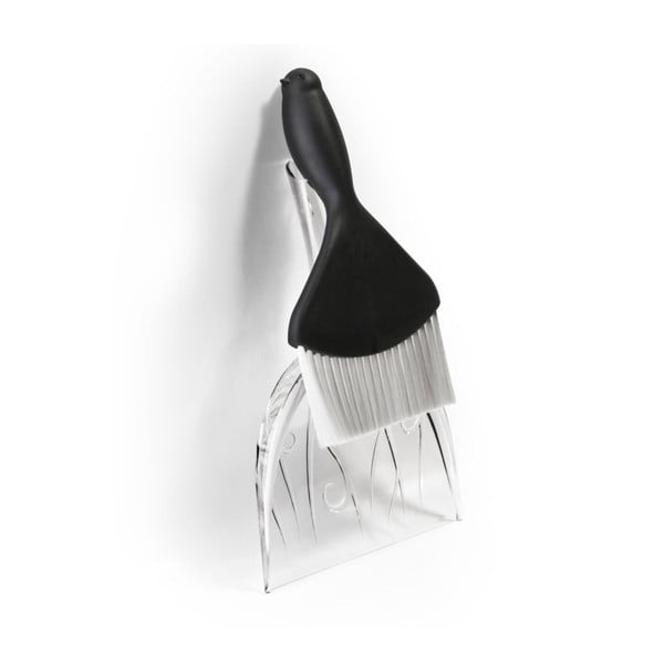 Black Qualy&CO Sweepie Vrabček z zajemalko in metlo