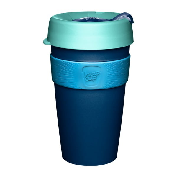 Modra potovalna skodelica s pokrovom KeepCup Australis, 454 ml