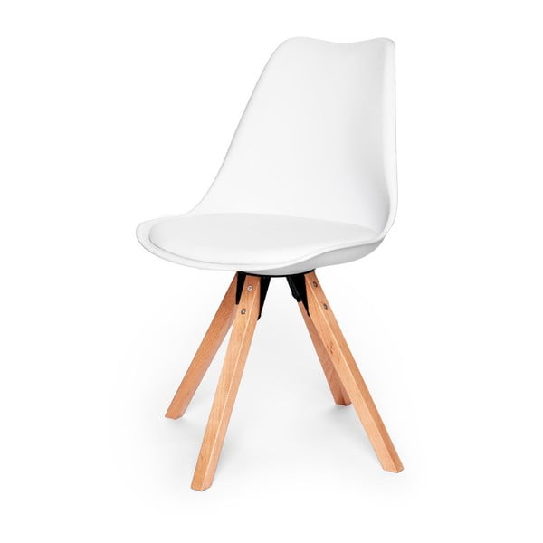 Komplet 2 belih stolov z nogami iz bukovega lesa Bonami Essentials Gina
