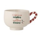 Kremno bela lončena skodelica za kapučino z božičnim motivom 250 ml Treats – Bloomingville