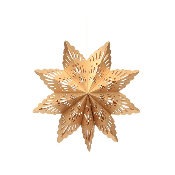 Zlat papirnat božični okrasek v obliki Snowflakes Onlz Natural, dolžina 45 cm