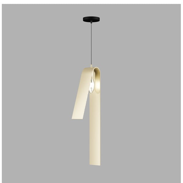Črna/zlata viseča svetilka s kovinskim senčilom Fold – Squid Lighting-image-2