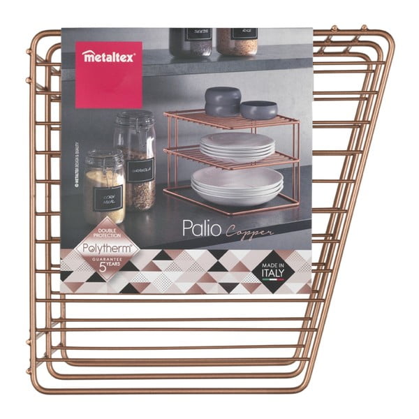 Bakrena jeklena dodatna kuhinjska polica 25x25 cm Palio – Metaltex-image-3