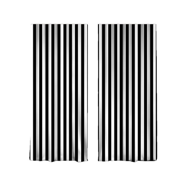 Črne/bele zavese v kompletu 2 ks 140x260 cm – Mila Home