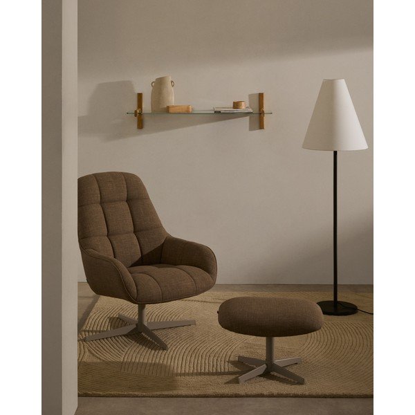 Rjav tabure Jaspe – Kave Home-image-1