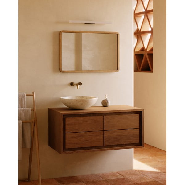 Črno-bela LED stenska svetilka Valquiria – Kave Home-image-3