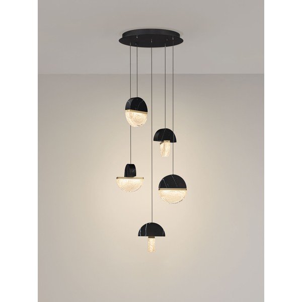 Črna kovinska LED zatemnitvena viseča svetilka ø 46 cm Dorin – Nova Luce-image-4