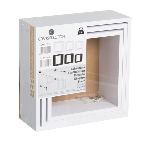 Bele police v kompletu 3 ks – Casa Selección-image-3