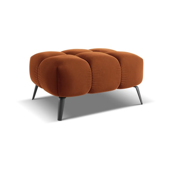 Oranžen žameten tabure Nalu – Makamii-image-2