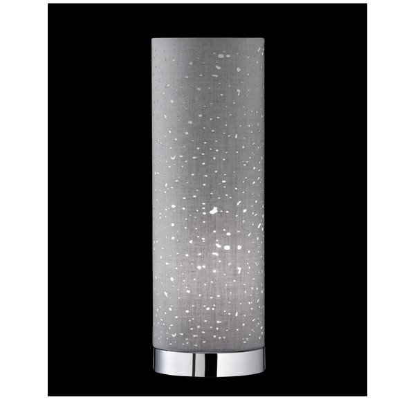 Siva namizna svetilka s tekstilnim senčilom (višina 35 cm) Thor – Fischer & Honsel-image-1