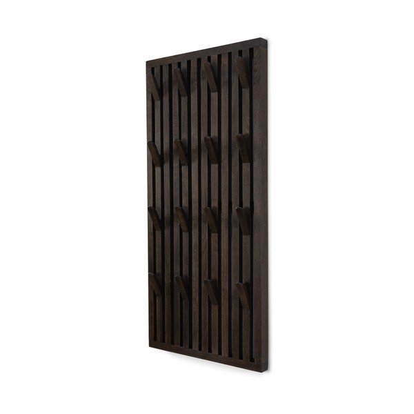 Temno rjav garderobni panel iz masivnega hrasta 46x100x8 cm Parco – Spinder Design-image-2