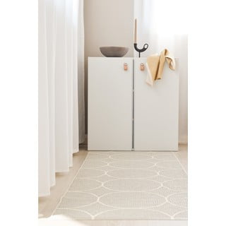 Kremno bel zunanji in notranji tekač 70x300 cm Boo Linen – Pappelina