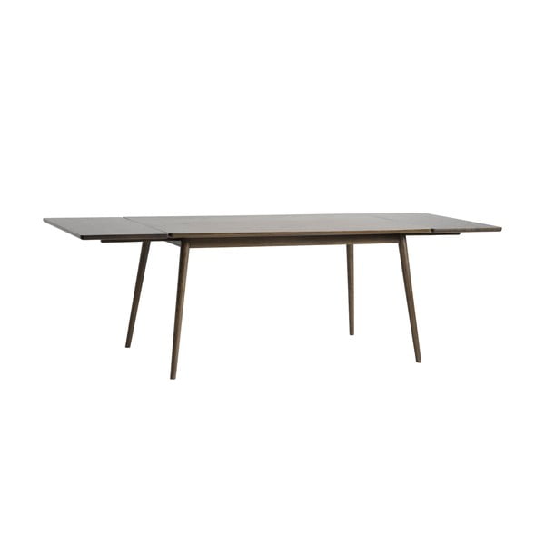 Rjava raztegljiva jedilna miza z mizno ploščo v hrastovem dekorju 150x90 cm Barrali – Unique Furniture-image-4