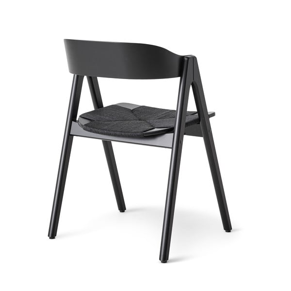 Jedilni stol iz črnega bukovega lesa s sedežem iz črnega ratana Findahl by Hammel Mette-image-3