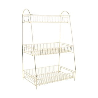 Zlat kovinski kuhinjski regal z 3 policama PT LIVING Tidy