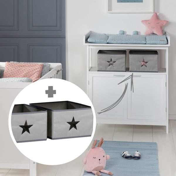 Bela otroška komoda s previjalnim pultom 75x100x87 cm Hamburg – Roba-image-2
