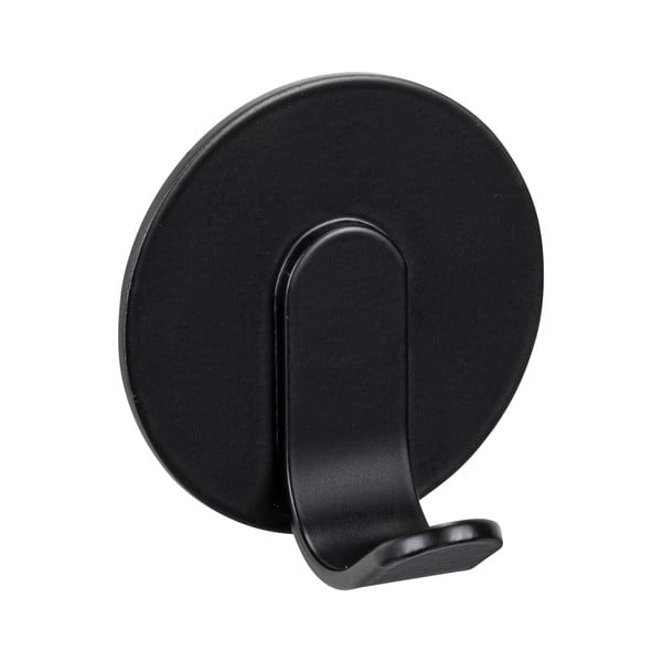 Mat črni kovinski obešalniki v kompletu 2 ks z namestitvijo brez vrtanja Bivio – Wenko