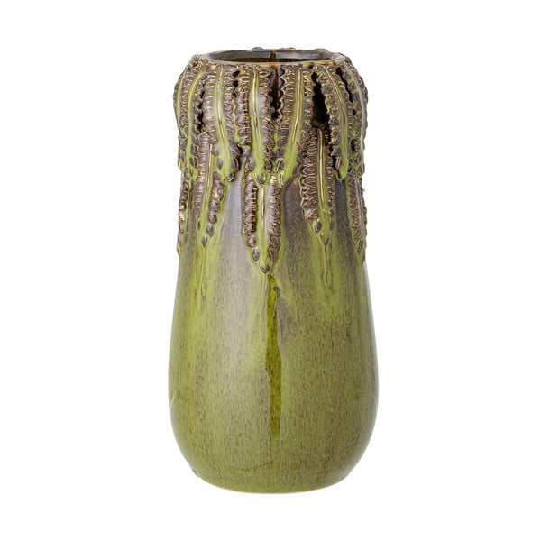 Vaza iz zelenega stekla Bloomingville Eloi, višina 21 cm