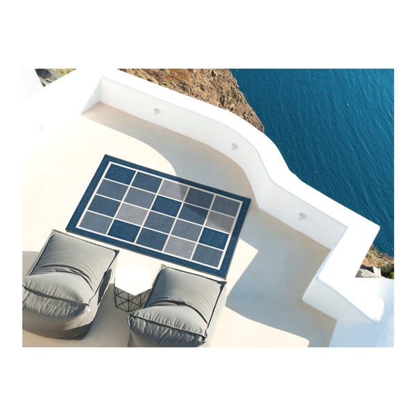 Modra zunanja preproga Universal Nicol Squares, 80 x 150 cm-image-2