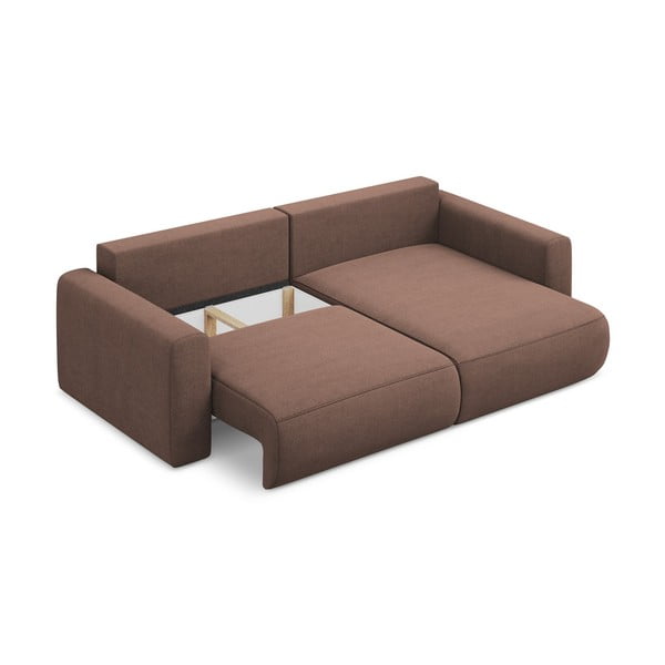 Rožnata raztegljiva/s prostorom za shranjevanje kotna sedežna garnitura (desni kot/z ležalnikom) Kapua – Makamii-image-4