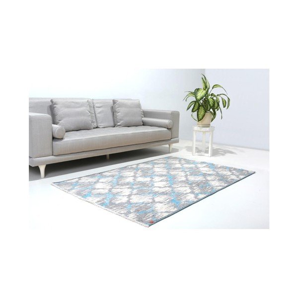 Obojestranska modro-siva preproga Vitaus Camila, 77 x 200 cm-image-1