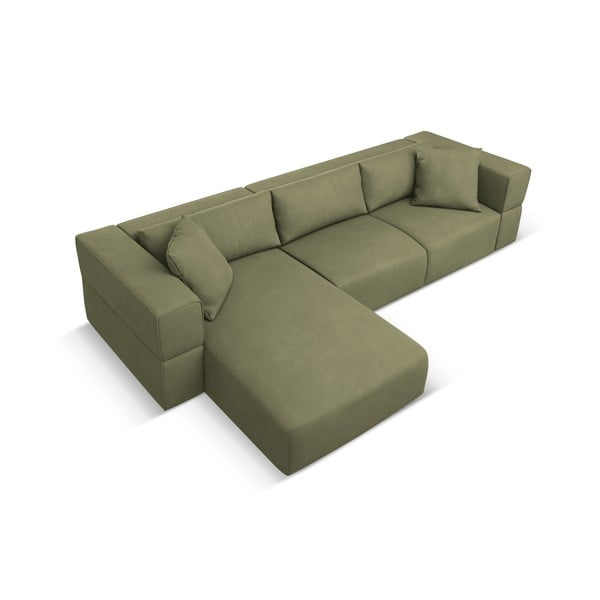 Svetlo zelena kotna sedežna garnitura (levi kot) Esther – Milo Casa-image-3