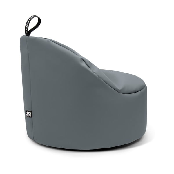 Rdeča vreča za sedenje iz umetnega usnja Round XL – So Soft?-image-3